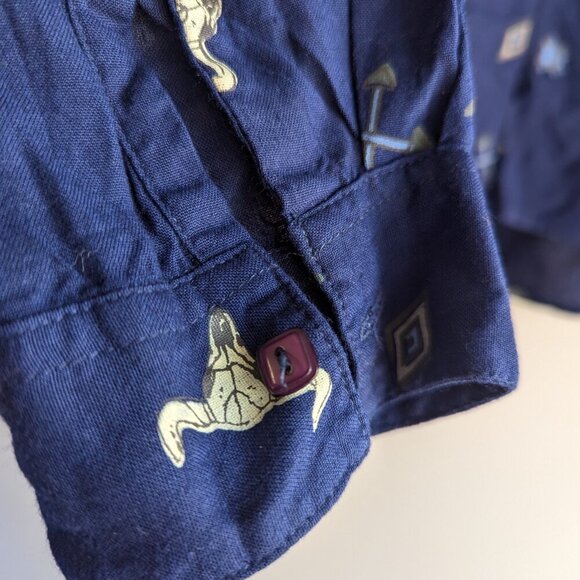 Vintage Button Down Shirt with Western print - Picture 5 of 6